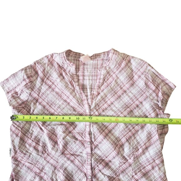 Vintage Y2K Faded Glory Womens Button Down Shirt Size 22/24 Western Boho Preppy - Picture 8 of 9